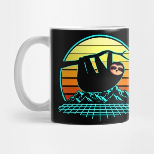 Sloth Vintage Retro 80s Gift Mug